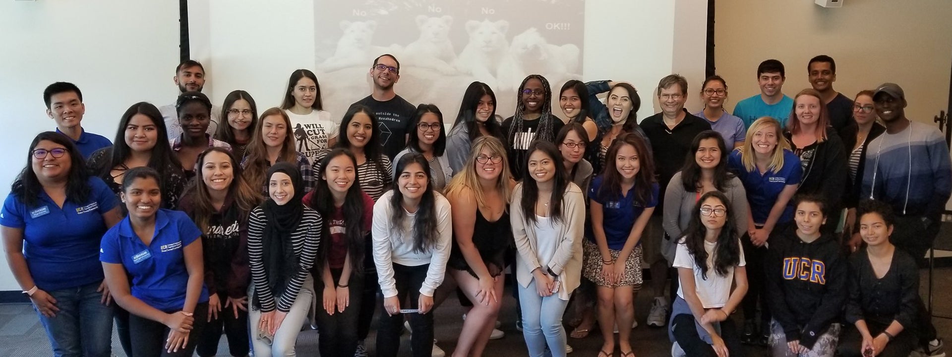 Group photo of students at a CNAS Transfer Connections Social