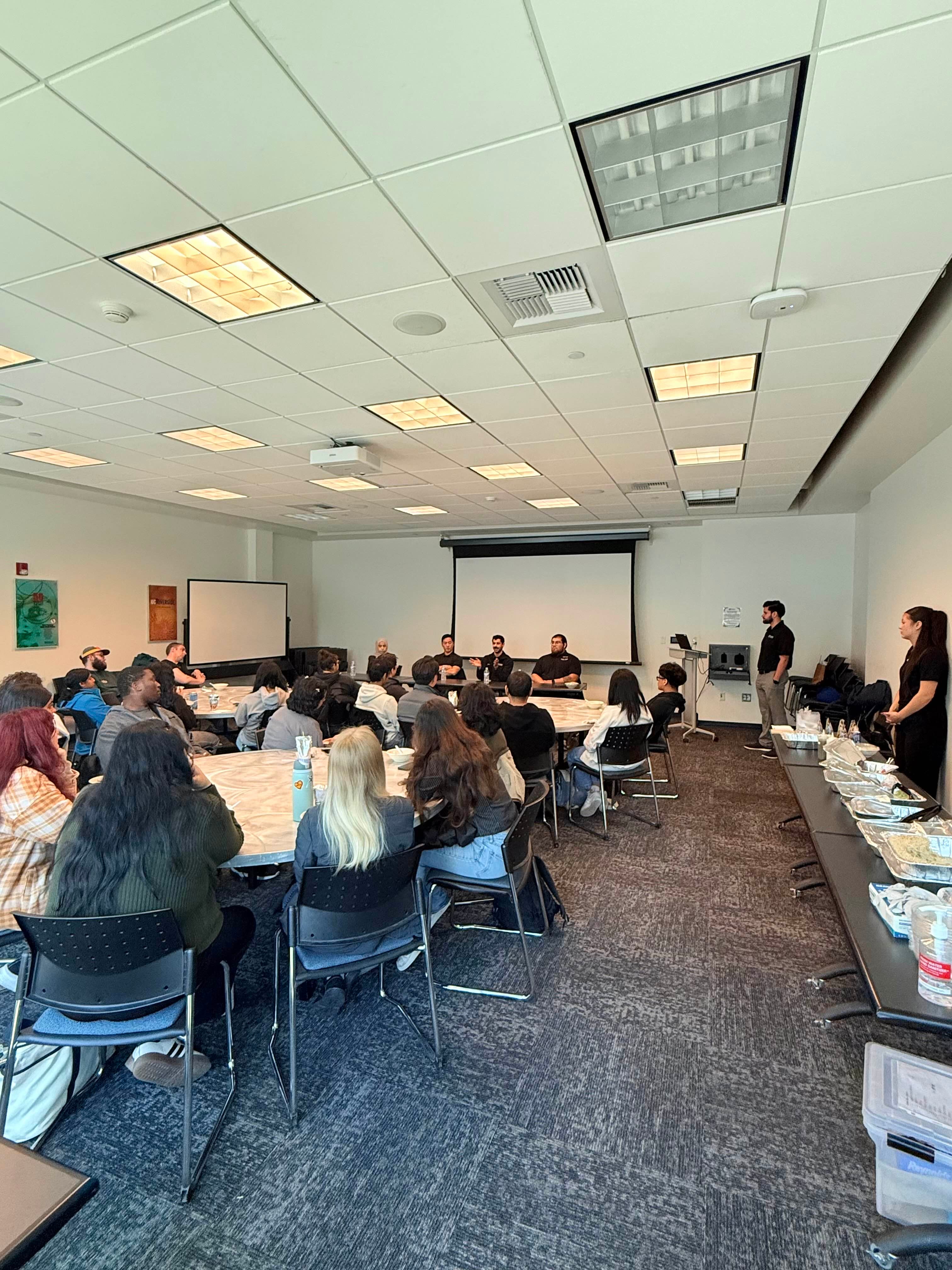 Almuni and Professionals Panel: Dr. Radi, Dr. Ou, Arya, and Steve