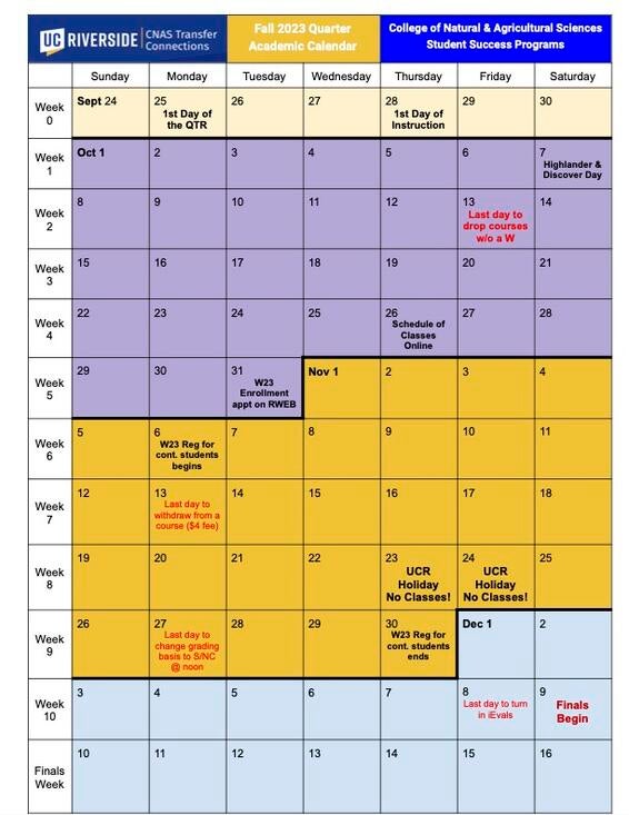 S23 - Academic Calendar